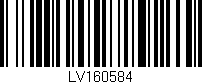 Código de barras (EAN, GTIN, SKU, ISBN): 'LV160584'
