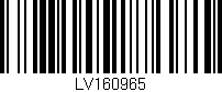 Código de barras (EAN, GTIN, SKU, ISBN): 'LV160965'