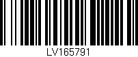 Código de barras (EAN, GTIN, SKU, ISBN): 'LV165791'