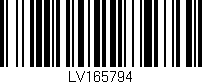 Código de barras (EAN, GTIN, SKU, ISBN): 'LV165794'