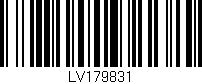 Código de barras (EAN, GTIN, SKU, ISBN): 'LV179831'