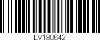 Código de barras (EAN, GTIN, SKU, ISBN): 'LV180642'
