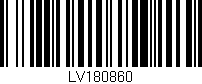 Código de barras (EAN, GTIN, SKU, ISBN): 'LV180860'