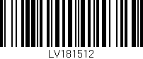 Código de barras (EAN, GTIN, SKU, ISBN): 'LV181512'