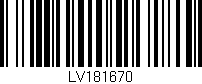Código de barras (EAN, GTIN, SKU, ISBN): 'LV181670'