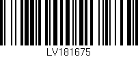 Código de barras (EAN, GTIN, SKU, ISBN): 'LV181675'