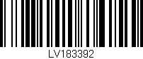 Código de barras (EAN, GTIN, SKU, ISBN): 'LV183392'
