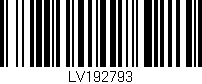 Código de barras (EAN, GTIN, SKU, ISBN): 'LV192793'