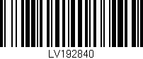 Código de barras (EAN, GTIN, SKU, ISBN): 'LV192840'
