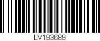 Código de barras (EAN, GTIN, SKU, ISBN): 'LV193689'