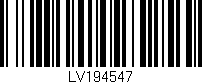 Código de barras (EAN, GTIN, SKU, ISBN): 'LV194547'