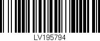 Código de barras (EAN, GTIN, SKU, ISBN): 'LV195794'