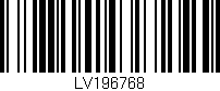 Código de barras (EAN, GTIN, SKU, ISBN): 'LV196768'