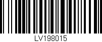 Código de barras (EAN, GTIN, SKU, ISBN): 'LV198015'