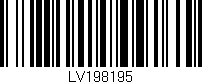 Código de barras (EAN, GTIN, SKU, ISBN): 'LV198195'