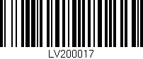 Código de barras (EAN, GTIN, SKU, ISBN): 'LV200017'