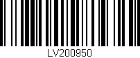Código de barras (EAN, GTIN, SKU, ISBN): 'LV200950'