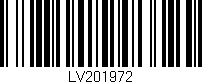 Código de barras (EAN, GTIN, SKU, ISBN): 'LV201972'