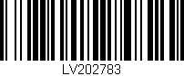 Código de barras (EAN, GTIN, SKU, ISBN): 'LV202783'