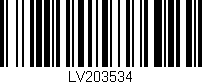 Código de barras (EAN, GTIN, SKU, ISBN): 'LV203534'