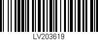 Código de barras (EAN, GTIN, SKU, ISBN): 'LV203619'