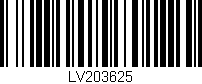 Código de barras (EAN, GTIN, SKU, ISBN): 'LV203625'
