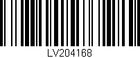 Código de barras (EAN, GTIN, SKU, ISBN): 'LV204168'