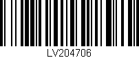 Código de barras (EAN, GTIN, SKU, ISBN): 'LV204706'