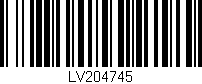 Código de barras (EAN, GTIN, SKU, ISBN): 'LV204745'