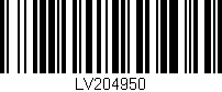 Código de barras (EAN, GTIN, SKU, ISBN): 'LV204950'