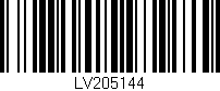 Código de barras (EAN, GTIN, SKU, ISBN): 'LV205144'