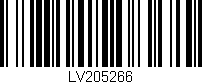 Código de barras (EAN, GTIN, SKU, ISBN): 'LV205266'