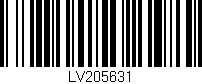 Código de barras (EAN, GTIN, SKU, ISBN): 'LV205631'