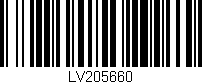 Código de barras (EAN, GTIN, SKU, ISBN): 'LV205660'