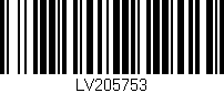 Código de barras (EAN, GTIN, SKU, ISBN): 'LV205753'