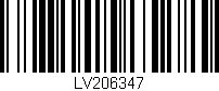 Código de barras (EAN, GTIN, SKU, ISBN): 'LV206347'