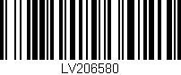Código de barras (EAN, GTIN, SKU, ISBN): 'LV206580'