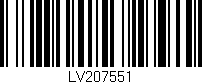 Código de barras (EAN, GTIN, SKU, ISBN): 'LV207551'