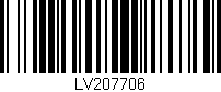 Código de barras (EAN, GTIN, SKU, ISBN): 'LV207706'