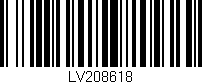 Código de barras (EAN, GTIN, SKU, ISBN): 'LV208618'