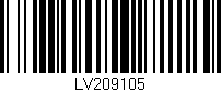 Código de barras (EAN, GTIN, SKU, ISBN): 'LV209105'