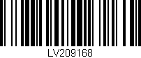 Código de barras (EAN, GTIN, SKU, ISBN): 'LV209168'