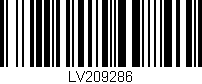 Código de barras (EAN, GTIN, SKU, ISBN): 'LV209286'