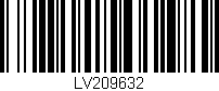 Código de barras (EAN, GTIN, SKU, ISBN): 'LV209632'