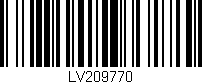 Código de barras (EAN, GTIN, SKU, ISBN): 'LV209770'