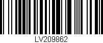 Código de barras (EAN, GTIN, SKU, ISBN): 'LV209862'