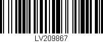 Código de barras (EAN, GTIN, SKU, ISBN): 'LV209867'