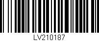 Código de barras (EAN, GTIN, SKU, ISBN): 'LV210187'
