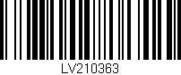 Código de barras (EAN, GTIN, SKU, ISBN): 'LV210363'