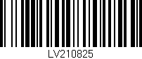 Código de barras (EAN, GTIN, SKU, ISBN): 'LV210825'